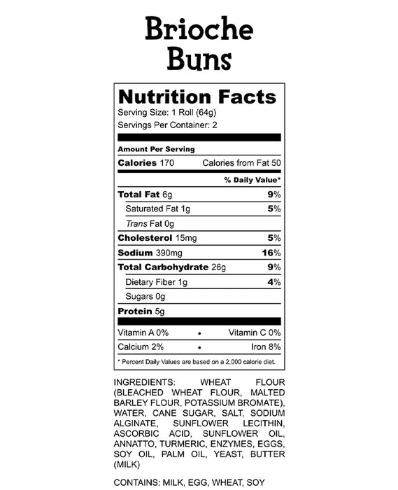 Brioche Buns (2 Pack)