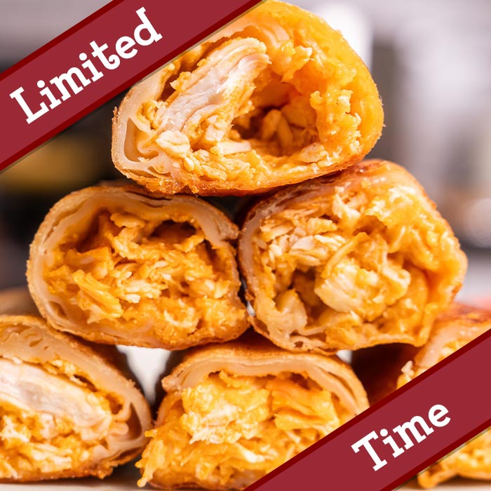 Buffalo Chicken Egg Rolls (Air Fryer & Oven)