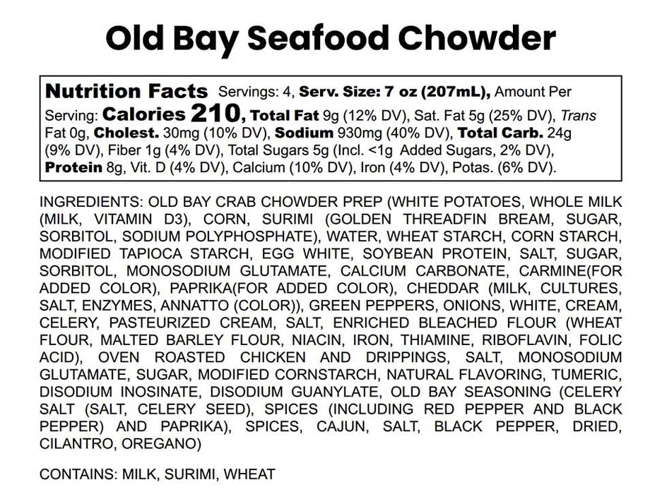 Old Bay Seafood Chowder