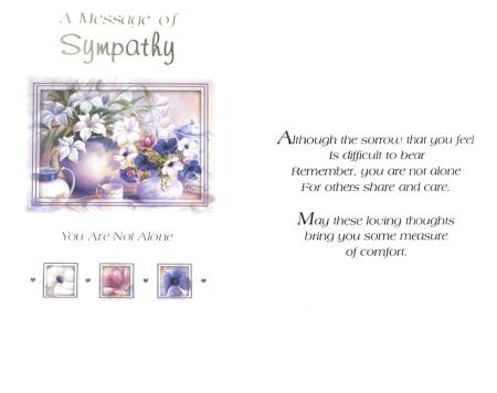 Sympathy Greeting Card - Easy Ready-Made Meals from What a Crock