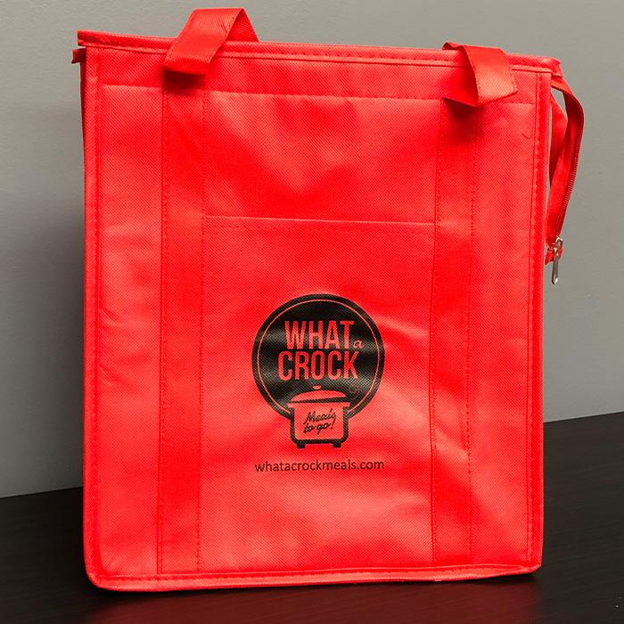 Insulated Tote Bag - Save money with our gift bundles. What a Crock delivers easy, prepared slow cooker & crockpot meals nationwide. America's easiest meal kit company. The perfect gift - corporate packages, get well soon, sympathy, thank you, and more.